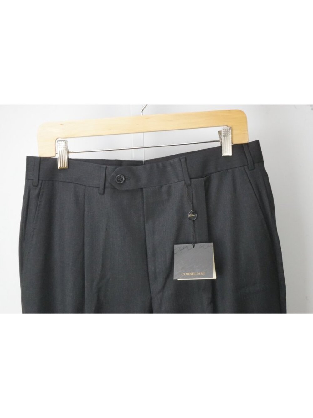 Corneliani Master Charcoal Gray 100% Wool Dress Pants Sz 48R EU BRAND NEW